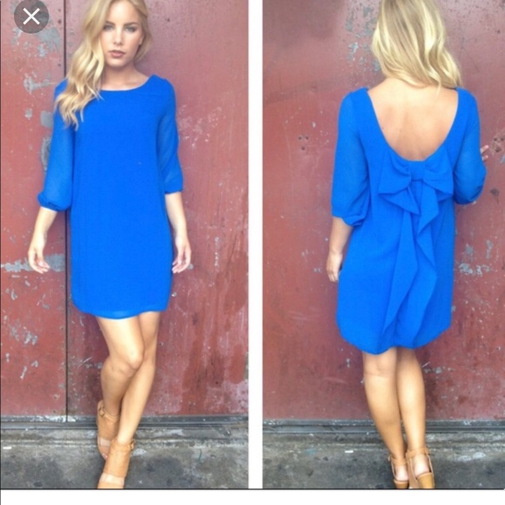 I.N. San Francisco Short Shift Blue Dress